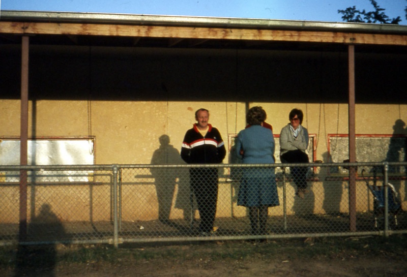 Spectators at Violet Town Football clubrooms