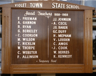 Headmasters at Violet Town School