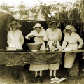 Drinkies. Ladies at drinks table, Tamleugh. 1920's