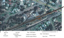 VT Station showing buildings and rails