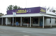 Hardware store, corner Cowslip and Hyacinth Street